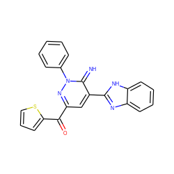 N=c1c(-c2nc3ccccc3[nH]2)cc(C(=O)c2cccs2)nn1-c1ccccc1 ZINC000004473113