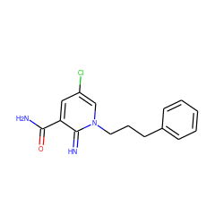 N=c1c(C(N)=O)cc(Cl)cn1CCCc1ccccc1 ZINC000203064118