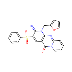 N=c1c(S(=O)(=O)c2ccccc2)cc2c(=O)n3ccccc3nc2n1Cc1ccco1 ZINC000000798962