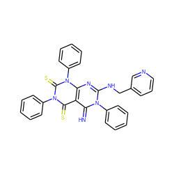 N=c1c2c(=S)n(-c3ccccc3)c(=S)n(-c3ccccc3)c2nc(NCc2cccnc2)n1-c1ccccc1 ZINC000103165485