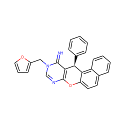 N=c1c2c(ncn1Cc1ccco1)Oc1ccc3ccccc3c1[C@@H]2c1ccccc1 ZINC000100547615