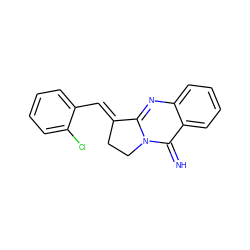 N=c1c2ccccc2nc2n1CC/C2=C\c1ccccc1Cl ZINC000101030295