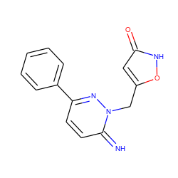 N=c1ccc(-c2ccccc2)nn1Cc1cc(=O)[nH]o1 ZINC000013728882