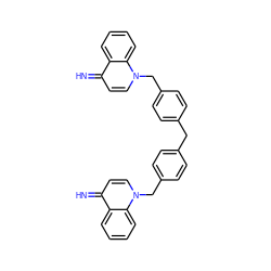 N=c1ccn(Cc2ccc(Cc3ccc(Cn4ccc(=N)c5ccccc54)cc3)cc2)c2ccccc12 ZINC000169714855