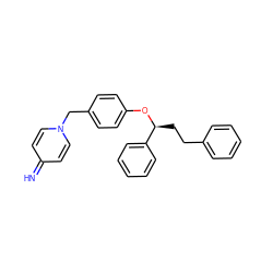 N=c1ccn(Cc2ccc(O[C@@H](CCc3ccccc3)c3ccccc3)cc2)cc1 ZINC000169715807