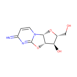 N=c1ccn2c(n1)O[C@H]1[C@H](O)[C@@H](CO)O[C@H]12 ZINC000004027061