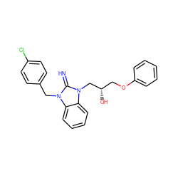 N=c1n(Cc2ccc(Cl)cc2)c2ccccc2n1C[C@@H](O)COc1ccccc1 ZINC000019757684