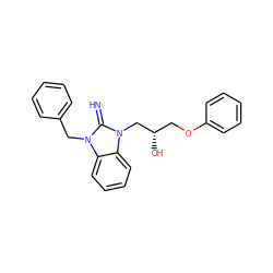 N=c1n(Cc2ccccc2)c2ccccc2n1C[C@@H](O)COc1ccccc1 ZINC000019732964