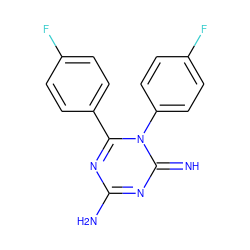 N=c1nc(N)nc(-c2ccc(F)cc2)n1-c1ccc(F)cc1 ZINC000169717719