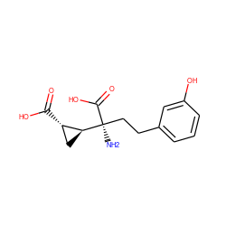 N[C@@](CCc1cccc(O)c1)(C(=O)O)[C@H]1C[C@@H]1C(=O)O ZINC000013777422