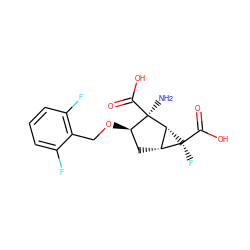 N[C@@]1(C(=O)O)[C@H](OCc2c(F)cccc2F)C[C@@H]2[C@H]1[C@@]2(F)C(=O)O ZINC000013582190