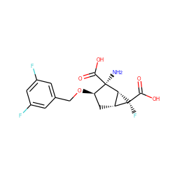 N[C@@]1(C(=O)O)[C@H](OCc2cc(F)cc(F)c2)C[C@@H]2[C@H]1[C@@]2(F)C(=O)O ZINC000013582181