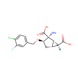 N[C@@]1(C(=O)O)[C@H](OCc2ccc(Cl)c(F)c2)C[C@@H]2[C@H]1[C@@]2(F)C(=O)O ZINC000013582207