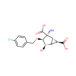 N[C@@]1(C(=O)O)[C@H](OCc2ccc(Cl)cc2)[C@H](O)[C@@H]2[C@H]1[C@H]2C(=O)O ZINC001772629781