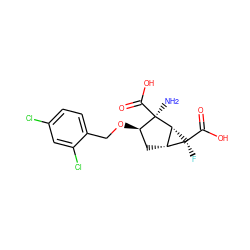 N[C@@]1(C(=O)O)[C@H](OCc2ccc(Cl)cc2Cl)C[C@@H]2[C@H]1[C@@]2(F)C(=O)O ZINC000013582201