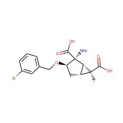 N[C@@]1(C(=O)O)[C@H](OCc2cccc(Br)c2)C[C@@H]2[C@H]1[C@@]2(F)C(=O)O ZINC000013582147