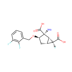 N[C@@]1(C(=O)O)[C@H](OCc2cccc(F)c2F)C[C@@H]2[C@H]1[C@@]2(F)C(=O)O ZINC000013582183