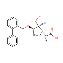 N[C@@]1(C(=O)O)[C@H](OCc2ccccc2-c2ccccc2)C[C@@H]2[C@H]1[C@@]2(F)C(=O)O ZINC000013582162