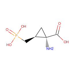 N[C@@]1(C(=O)O)C[C@@H]1CP(=O)(O)O ZINC000028245996