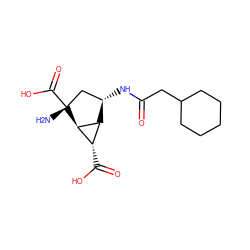 N[C@@]1(C(=O)O)C[C@H](NC(=O)CC2CCCCC2)[C@H]2[C@H](C(=O)O)[C@H]21 ZINC001772655045