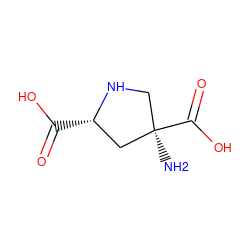 N[C@@]1(C(=O)O)CN[C@@H](C(=O)O)C1 ZINC000032628523