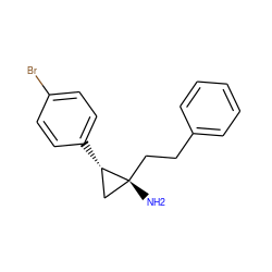 N[C@@]1(CCc2ccccc2)C[C@@H]1c1ccc(Br)cc1 ZINC000146696994