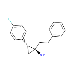 N[C@@]1(CCc2ccccc2)C[C@@H]1c1ccc(F)cc1 ZINC000146364859