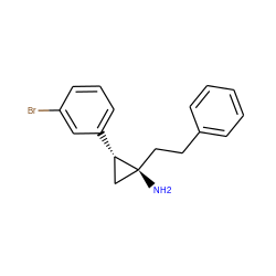 N[C@@]1(CCc2ccccc2)C[C@@H]1c1cccc(Br)c1 ZINC000146770811