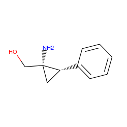 N[C@@]1(CO)C[C@H]1c1ccccc1 ZINC000144315348