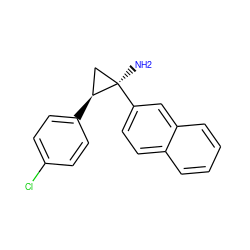 N[C@@]1(c2ccc3ccccc3c2)C[C@@H]1c1ccc(Cl)cc1 ZINC000299854490