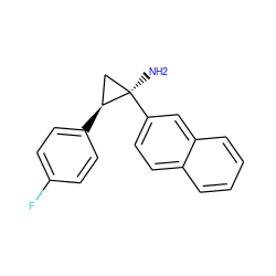 N[C@@]1(c2ccc3ccccc3c2)C[C@@H]1c1ccc(F)cc1 ZINC000299853770