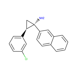 N[C@@]1(c2ccc3ccccc3c2)C[C@@H]1c1cccc(Cl)c1 ZINC000299853614