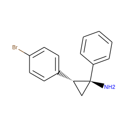 N[C@@]1(c2ccccc2)C[C@@H]1c1ccc(Br)cc1 ZINC000146453010