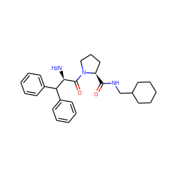 N[C@@H](C(=O)N1CCC[C@H]1C(=O)NCC1CCCCC1)C(c1ccccc1)c1ccccc1 ZINC000013779032