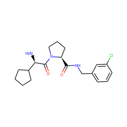 N[C@@H](C(=O)N1CCC[C@H]1C(=O)NCc1cccc(Cl)c1)C1CCCC1 ZINC000045368457