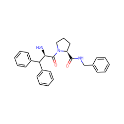 N[C@@H](C(=O)N1CCC[C@H]1C(=O)NCc1ccccc1)C(c1ccccc1)c1ccccc1 ZINC000013779033