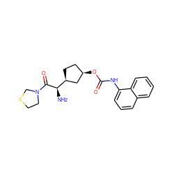 N[C@@H](C(=O)N1CCSC1)[C@H]1CC[C@@H](OC(=O)Nc2cccc3ccccc23)C1 ZINC000027995685