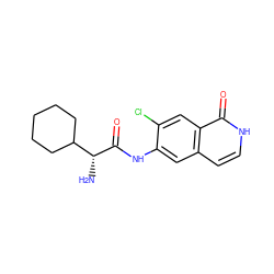 N[C@@H](C(=O)Nc1cc2cc[nH]c(=O)c2cc1Cl)C1CCCCC1 ZINC000058650475