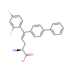 N[C@@H](C/C=C(\c1ccc(-c2ccccc2)cc1)c1ccc(F)cc1F)C(=O)O ZINC000028768580