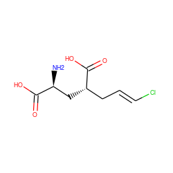 N[C@@H](C[C@@H](C/C=C/Cl)C(=O)O)C(=O)O ZINC000013808471