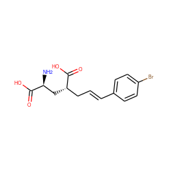 N[C@@H](C[C@@H](C/C=C/c1ccc(Br)cc1)C(=O)O)C(=O)O ZINC000013808425