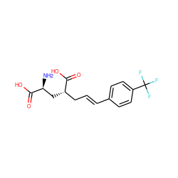 N[C@@H](C[C@@H](C/C=C/c1ccc(C(F)(F)F)cc1)C(=O)O)C(=O)O ZINC000013808431