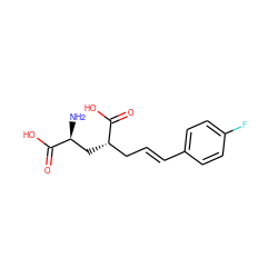 N[C@@H](C[C@@H](C/C=C/c1ccc(F)cc1)C(=O)O)C(=O)O ZINC000013808429