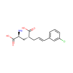 N[C@@H](C[C@@H](C/C=C/c1cccc(Cl)c1)C(=O)O)C(=O)O ZINC000013808421