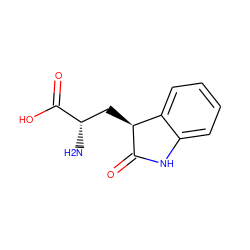 N[C@@H](C[C@@H]1C(=O)Nc2ccccc21)C(=O)O ZINC000001590598