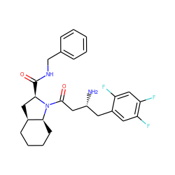 N[C@@H](CC(=O)N1[C@H](C(=O)NCc2ccccc2)C[C@@H]2CCCC[C@@H]21)Cc1cc(F)c(F)cc1F ZINC000299829600