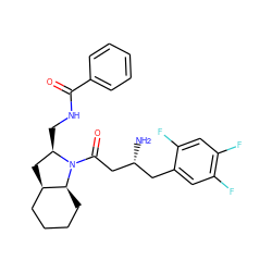 N[C@@H](CC(=O)N1[C@H](CNC(=O)c2ccccc2)C[C@@H]2CCCC[C@@H]21)Cc1cc(F)c(F)cc1F ZINC000299839979