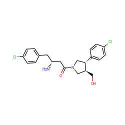 N[C@@H](CC(=O)N1C[C@H](c2ccc(Cl)cc2)[C@@H](CO)C1)Cc1ccc(Cl)cc1 ZINC000098208633