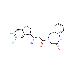 N[C@@H](CC(=O)N1CC(=O)Nc2ccccc2C1)[C@H]1CCc2cc(F)c(F)cc21 ZINC000218203070