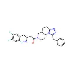 N[C@@H](CC(=O)N1CC[C@@H]2[C@@H](CCc3nnc(Cc4ccccc4)n32)C1)Cc1cc(F)c(F)cc1F ZINC001772616893